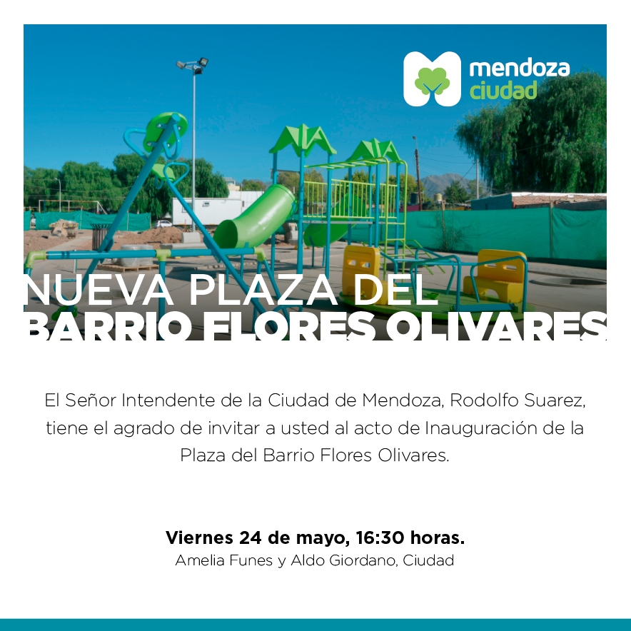 inauguración plaza barrio flores olivares