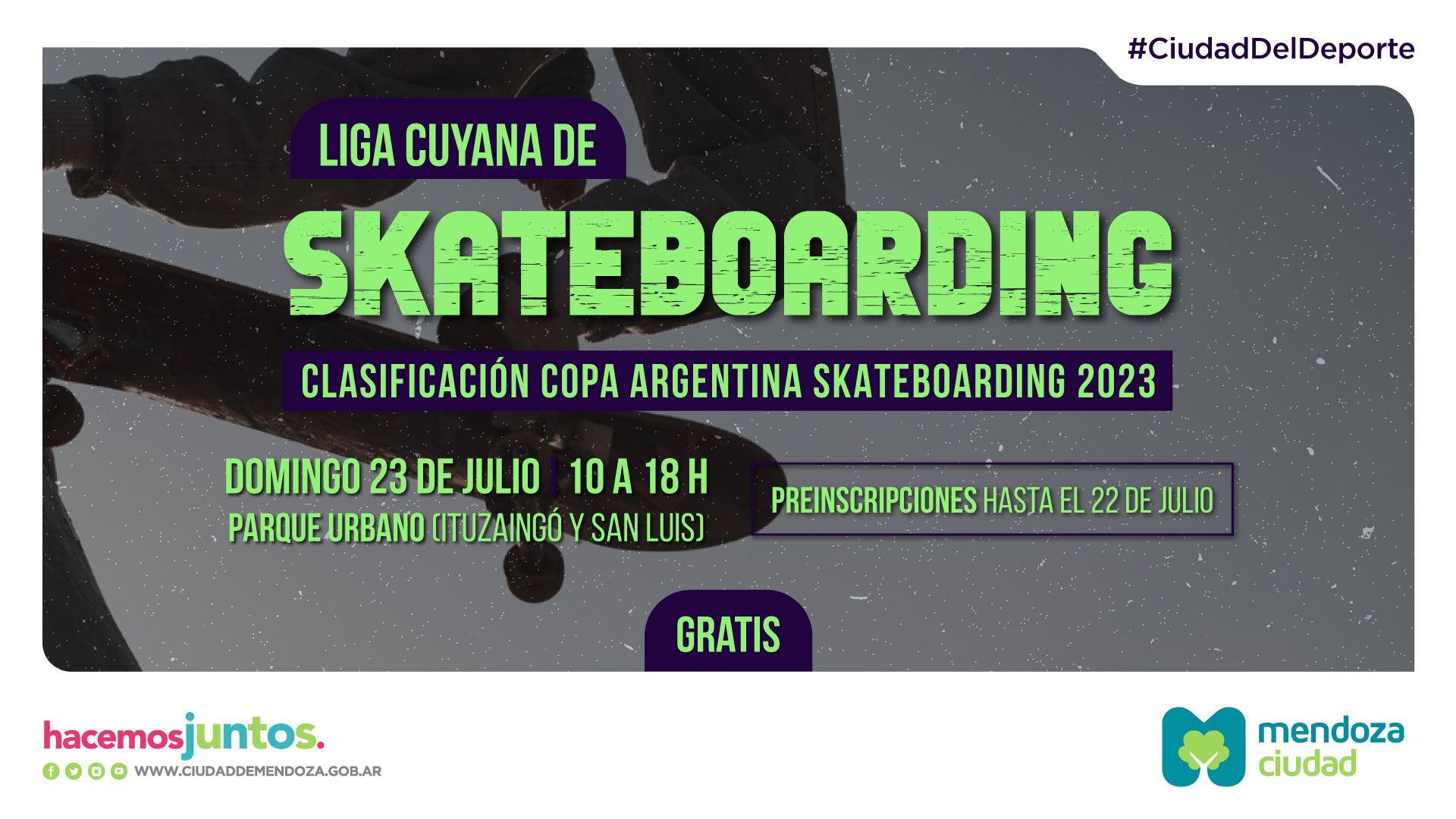 Liga cuyana de skate Ciudad Mendoza gráfica