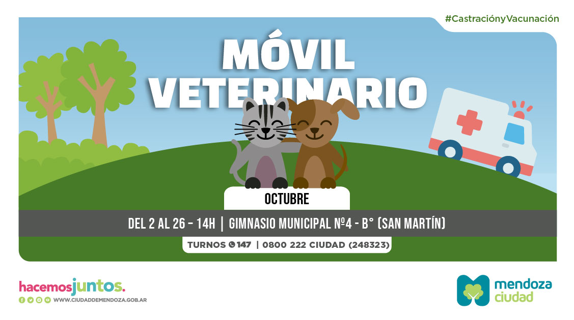 Salud Animal Ciudad Mendoza octubre Móvil Veterinario