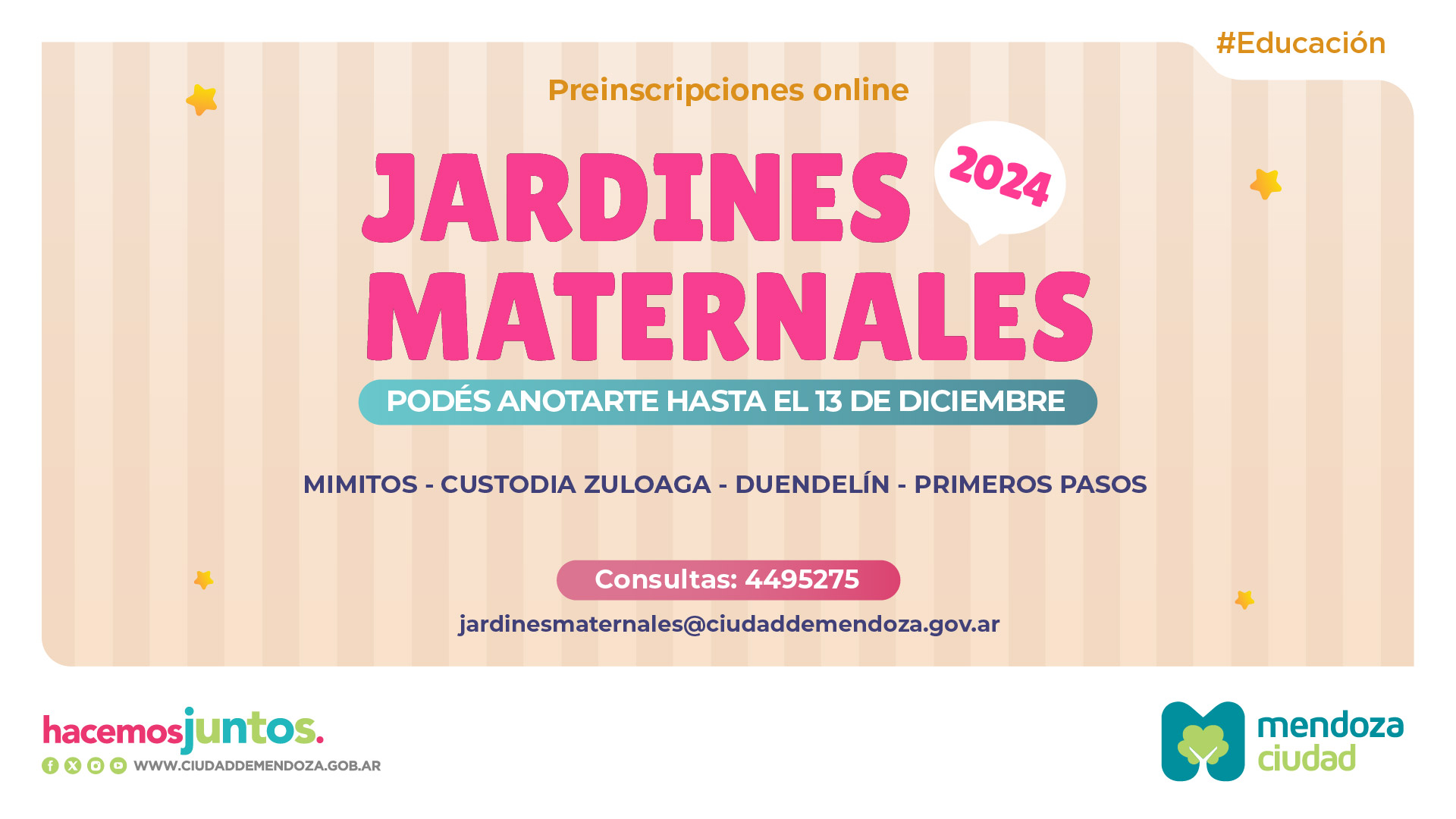 Jardines maternales Ciudad Mendoza